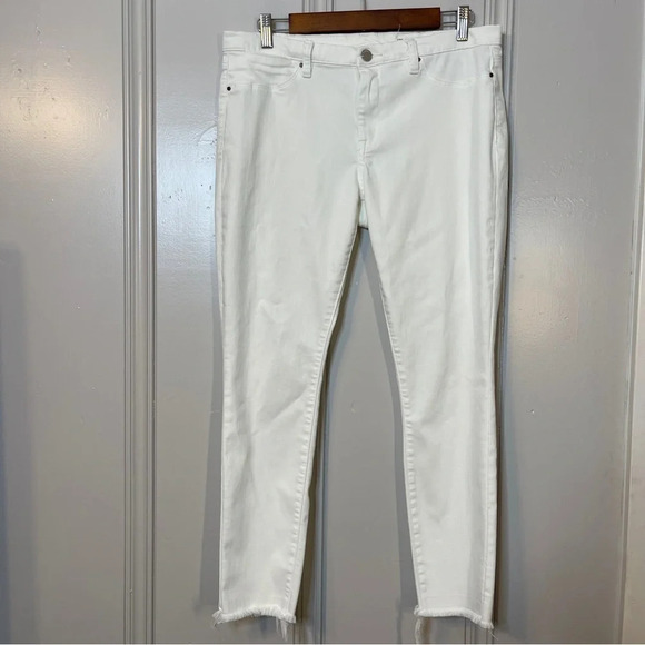 Blank‎ NYC Intro White Skinny Jeans Raw Hem Size 31 - Picture 1 of 11